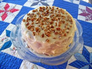 Paw Paw Cake Recipe with Bourobn Frosting and Pecans