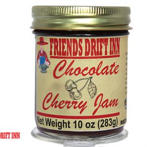 Jar of Chocolate Cherry Jam by Friends Drift Inn