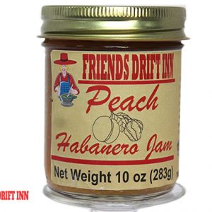 Jar Peach Habanero Jam a pepper jelly from Friends Drift Inn