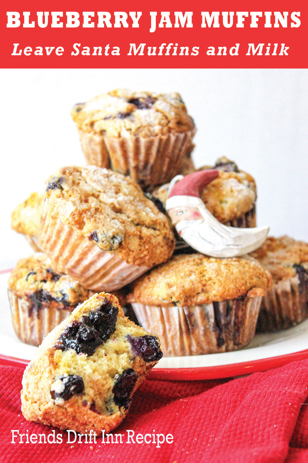 Leave Santa Blueberry Jam Muffins and Milk