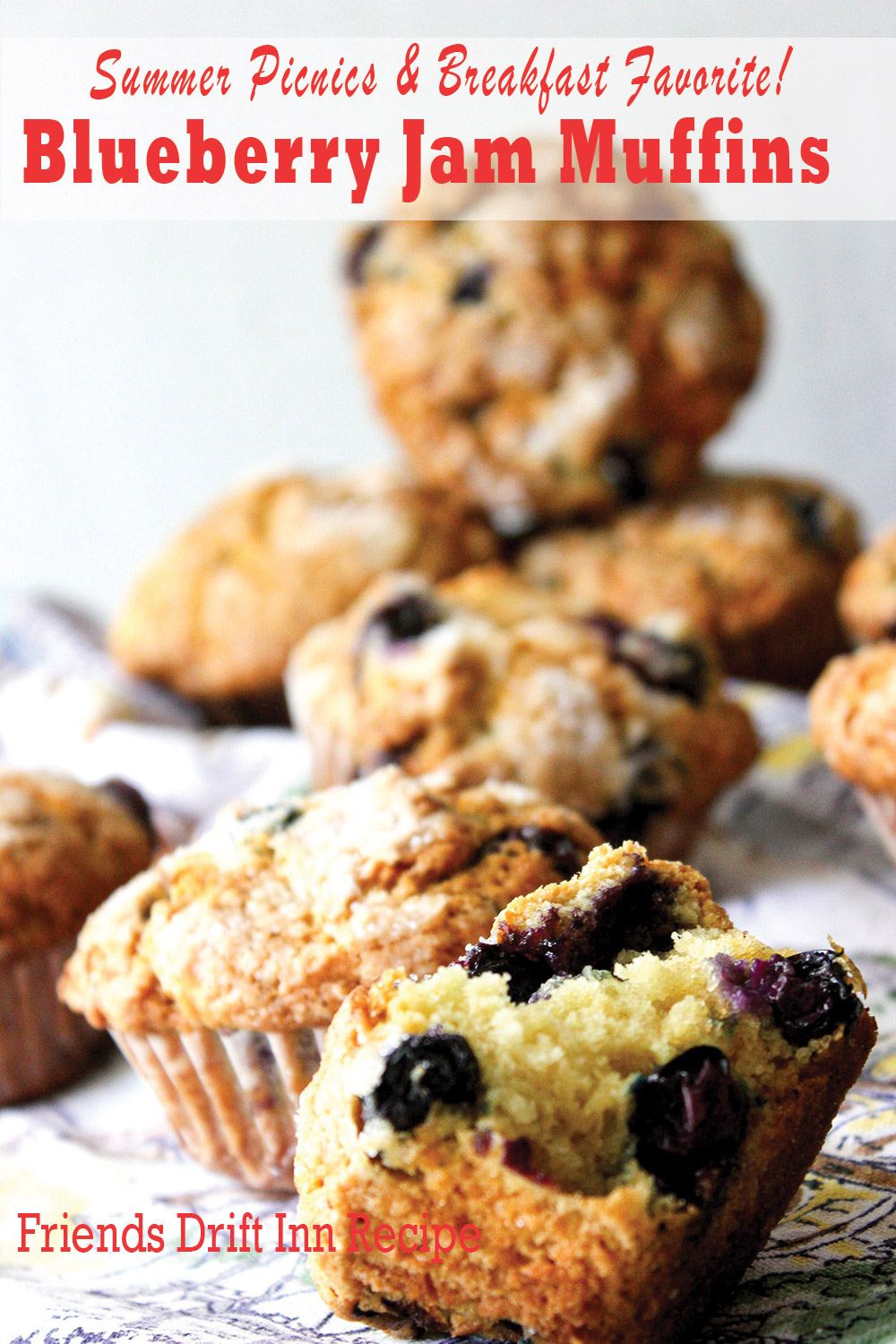 Blueberry Jam Muffins are a Summer Picnic and Breakfast Favorite