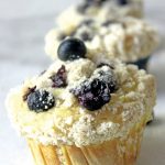 Two Cardamom Blueberry Muffins with Lemon Zest