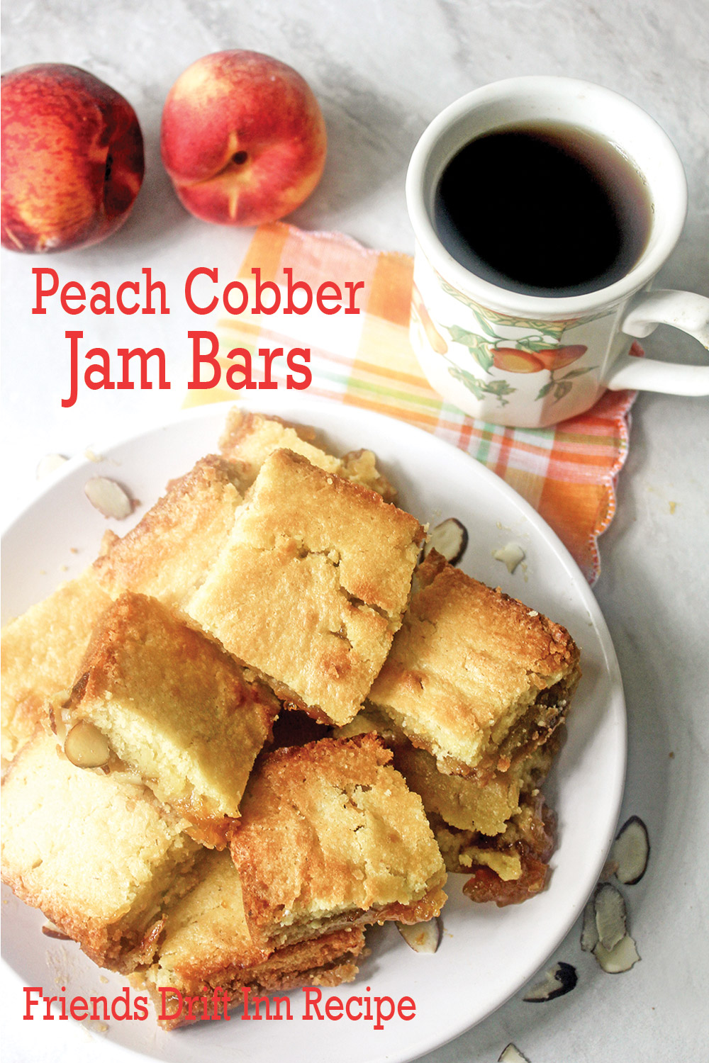 Southern classic-Peach cobbler jam bars Recipe. Yes please!