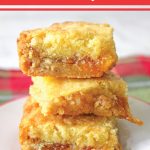 Quick and simple peach cobbler jam bar recipe by Friends Drift Inn