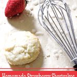 Biscuit scone, strawberry and whisk the makings of strawberry shortcake.