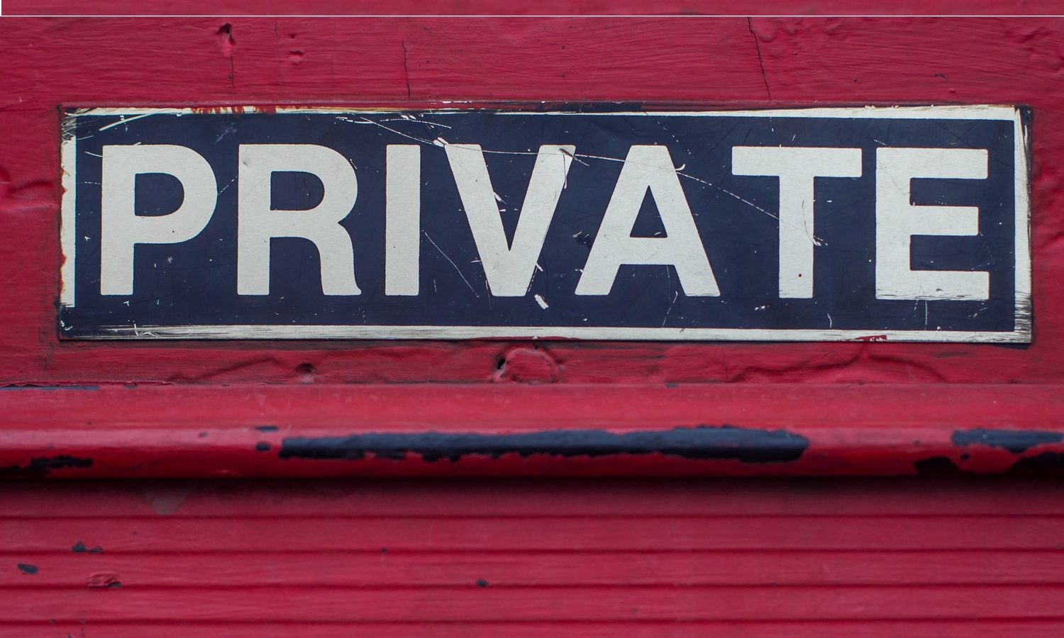 Private Sign on red barn