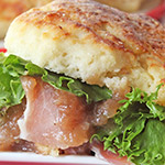 Apple Butter Ham Biscuit with Lettuce Recipe