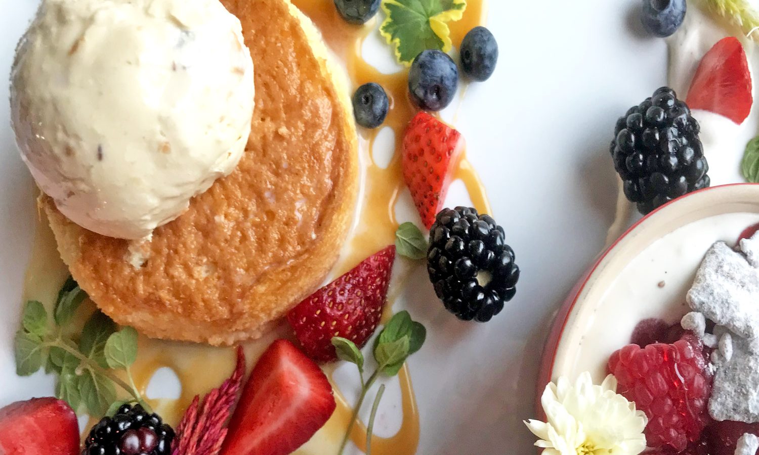 Styled pastries with fresh berries by chef Anthony Lamas Seviche Louisivlle KY