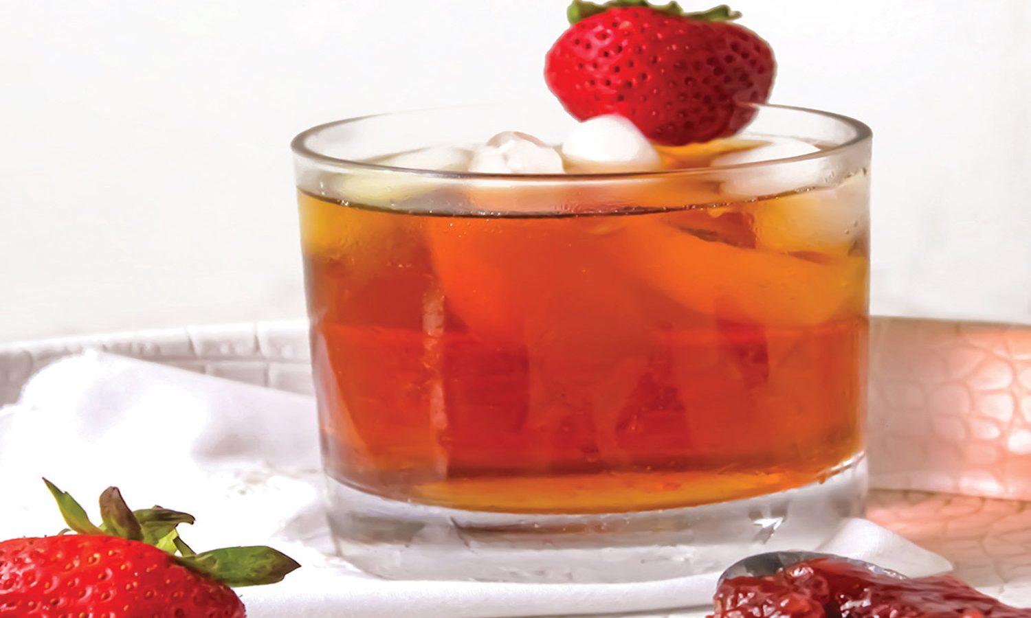 Strawberry jam cocktail