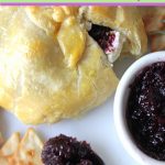 Baked brie berries with blackberry jam