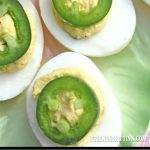 Easy cocktail appetizer - bite size jalapeno deviled eggs