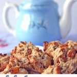 Oatmeal Raisin Tea Cookies with tea pot